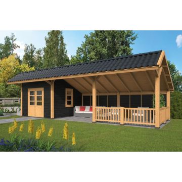 Geschaafd Lariks/Douglas Zwart Kapschuur Bergen XL Type 8