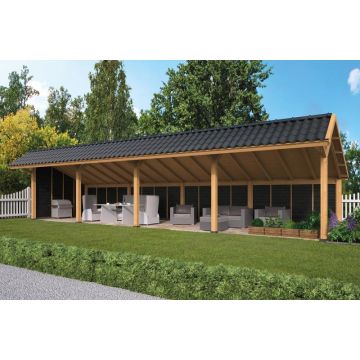 Geschaafd Lariks/Douglas Zwart Kapschuur Bergen XL Type 10