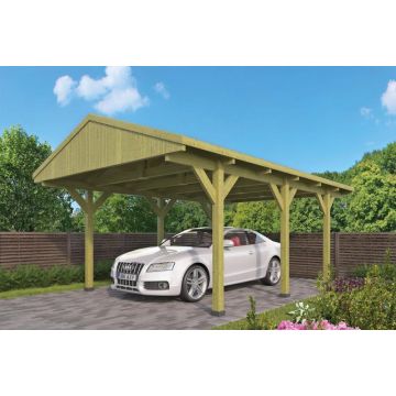 Carport Zadeldak Grenen 600 x 400 cm