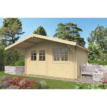 Blokhut - Tuinhuis Stian. Afmeting 400 x 400