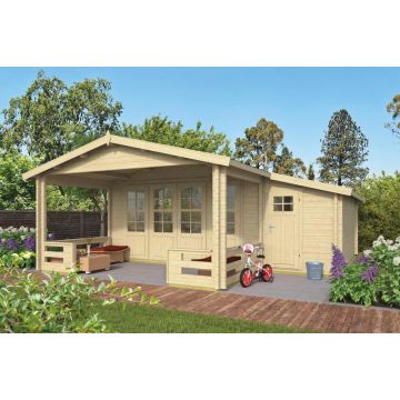 Blokhut - Tuinhuis Liverpool Met Overkapping 540 x 540