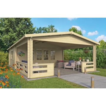 Blokhut - Tuinhuis Sheffield Met Overkapping 540 x 540