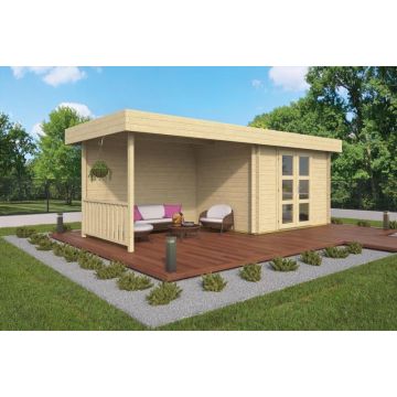 Blokhut - Tuinhuis Maja Met Overkapping 320  320x240cm