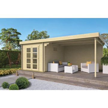 Blokhut - Tuinhuis Diederick Met Overkapping 275 + 350x375cm
