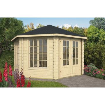 Blokhut - Tuinhuis Lynn 8-kant B418xD418 cm. 