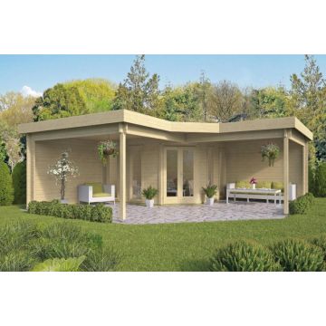 Blokhut - Tuinhuis Jutka Met Overkapping 658x658cm