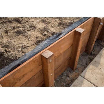 Hardhout beschoeiingsschot incl. doek 250 cm