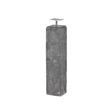 Betonpoer XL recht antraciet M20-bus 22x22x40cm
