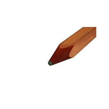 Hardhout paal Niove geschaafd 6.8x6.8x275 cm. Glad / Ribbel