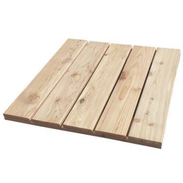 Douglas tuintegel glad 3x50x50 cm. RVS Plankdikte 1.5 cm.