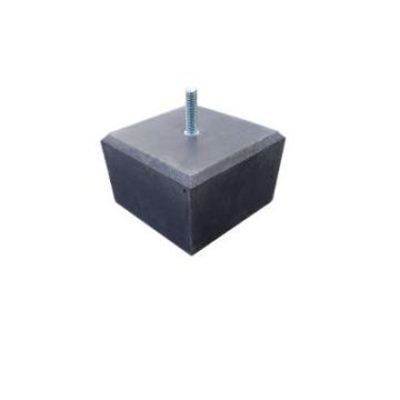 Betonpoer laag antraciet 20x20x12 cm. Voor 20x20 palen