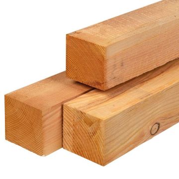 Douglas paal fijnbezaagd 12x12 cm.