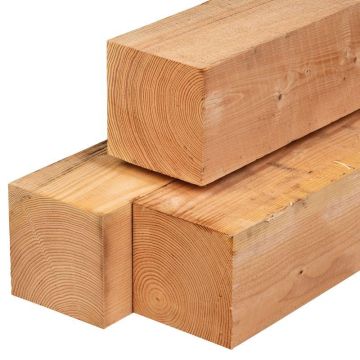 Douglas paal fijnbezaagd 20x20 cm.