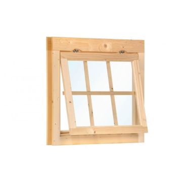 Uitzetraam Enkel W3 Vuren 93 x 77CM