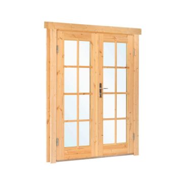 Deur Dubbel Met Raam DL8 RS Vuren 166,5 x 196,5CM