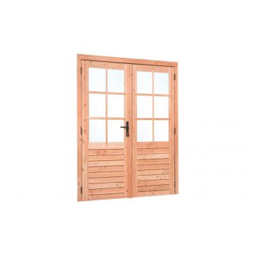 Deur Dubbel Met Raam LS Red Class Wood. Afmeting 185 x 205CM