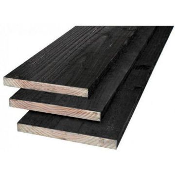 Douglas fijnbezaagd zwart geimpregneerd 3.2x20x300 cm.
