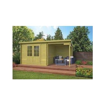 Blokhut - Tuinhuis Dora. Houtdikte 28 MM. Afmeting B300 x D300 x H217CM