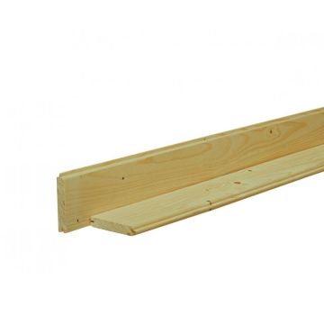 Scandinavisch vuren geschaafd dakbeschot 1,6 x 10 x 300 cm, groen geimpregneerd.