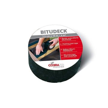 Cobra Bitudeck afdekband 7,5cm x 10m voor houten balk
