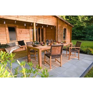 Tuintafel Modern Teak L250xB10xH78 CM