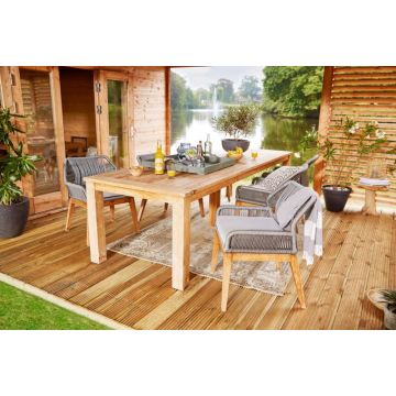 Tuintafel Rustiek Teak L300xB100xH78 CM
