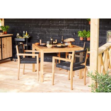 Tuintafel Vierkant. Afmeting 100x100x75CM