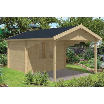 Blokhut - Tuinhuis Georg Met Overkapping B300xD260 cm. 