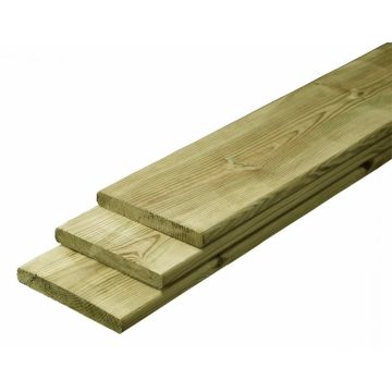 Tuinplank geimpregneerd Grenen 1.6x14 cm.