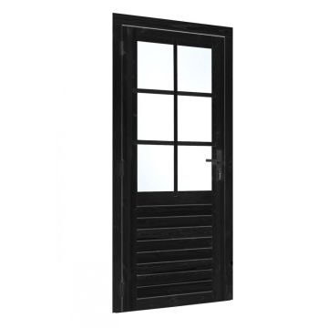 Enkele glas deur zwart gespoten 100 x 205 cm