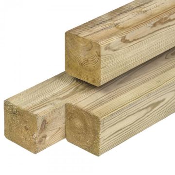 Paal geimpregneerd Grenen 9x9 cm.