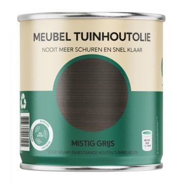 Bio-Based Olie. Meubel Tuinhoutolie. Mistig Grijs. 750ML