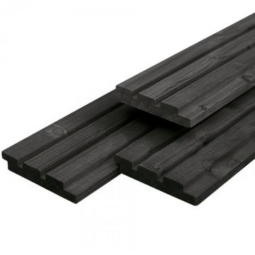 Douglas Tripleprofiel Zwart Gespoten 1,9 x 13 cm – Deens Rabat | Diverse Lengtes