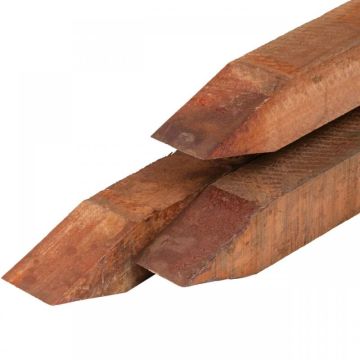 Hardhout paal fijnbezaagd 7x7 cm.