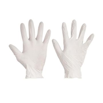 Flocx wegwerphandschoen latex maat l 10st