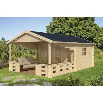 Blokhut Sanstrov Funderingsmaat B360xD570 cm.