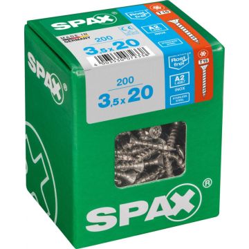 SPAX T-STAR plus A2 roestvrij 3,5x20 L 200 stuks