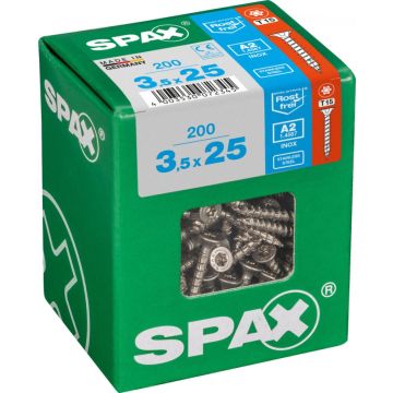 SPAX T-STAR plus A2 roestvrij 3,5x25 L 200 stuks