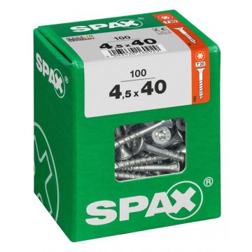 SPAX T-STAR plus WIROX 4,5x40 L 100 stuks