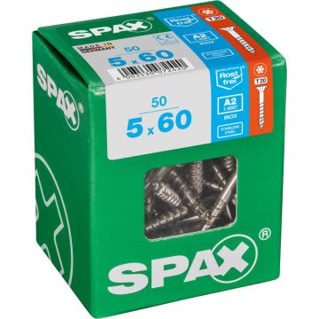 SPAX T-STAR plus A2 roestvrij 5x60 L 50 stuks