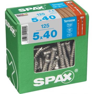 SPAX Terras roestvrij A2  5x40 XXL 125 stuks