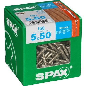 SPAX Terras roestvrij A2 5x50 XXL 150 stuks