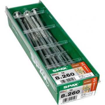 SPAX HI.FORCE WIROX 8x260 STK 12 stuks