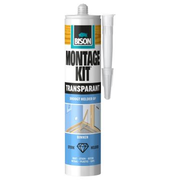 Bison montagekit transparant -310ml/koker