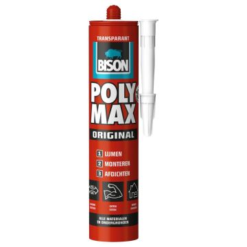 Bison polymax original transparant -300ml/koker