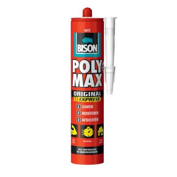 Bison polymax express wit -425gr/koker