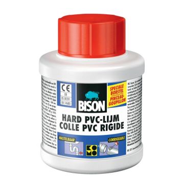 Bison hard pvc lijm -100ml/flacon + kwastje