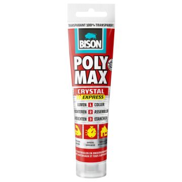 Bison polymax crystal express transparant -115gr/hangtube