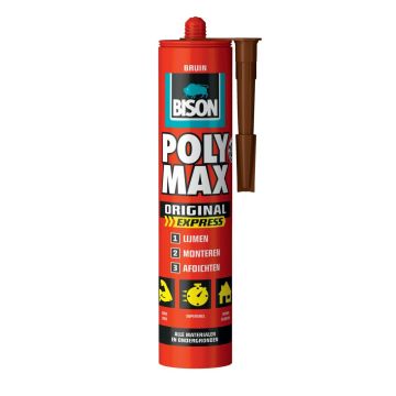 Bison polymax express bruin -425gr/koker