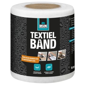 Bison rubber seal textielband rol -10cmx10mtr
